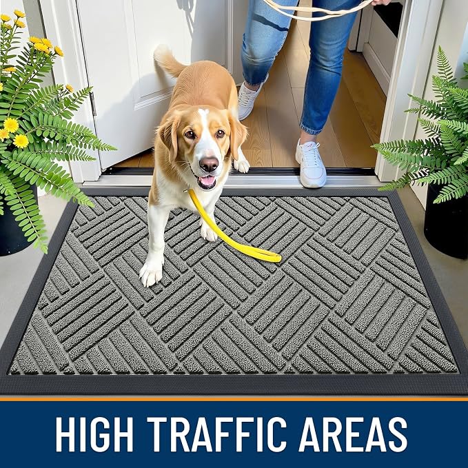 OLANLY Front Door Mat Outside Entrance 47x23, Waterproof Heavy-Duty Doormat | - Image 6
