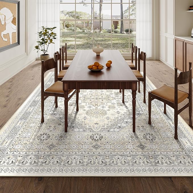 6x9 Area Rugs for Living Room, Large Washable Rug, Dining Room, Low Pile - Image 8