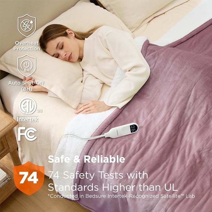 Bedsure Heated Blanket Twin Size, Soft Electric Blanket - Image 6