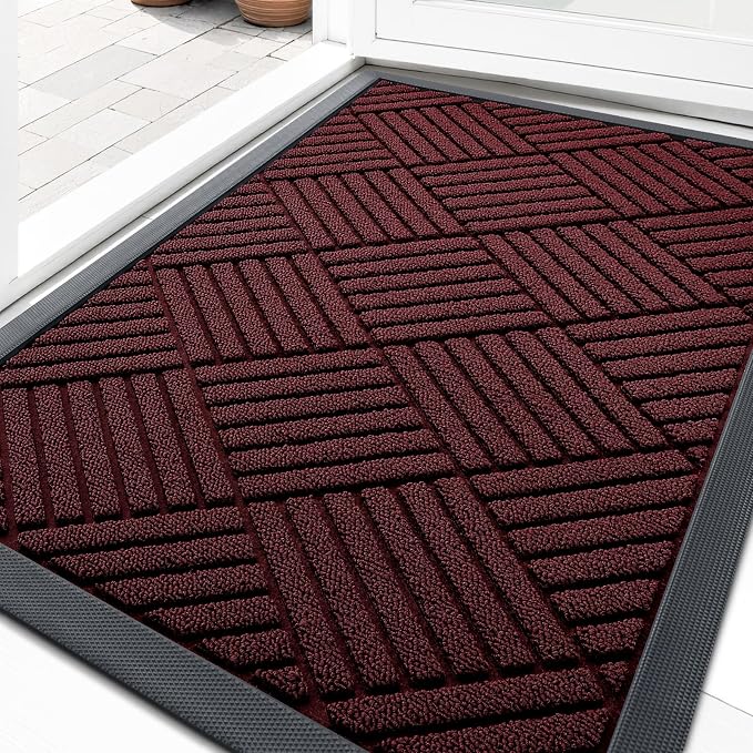 OLANLY Front Door Mat Outside Entrance, Waterproof Heavy-Duty Doormat | 29.5x17 by OLANLY