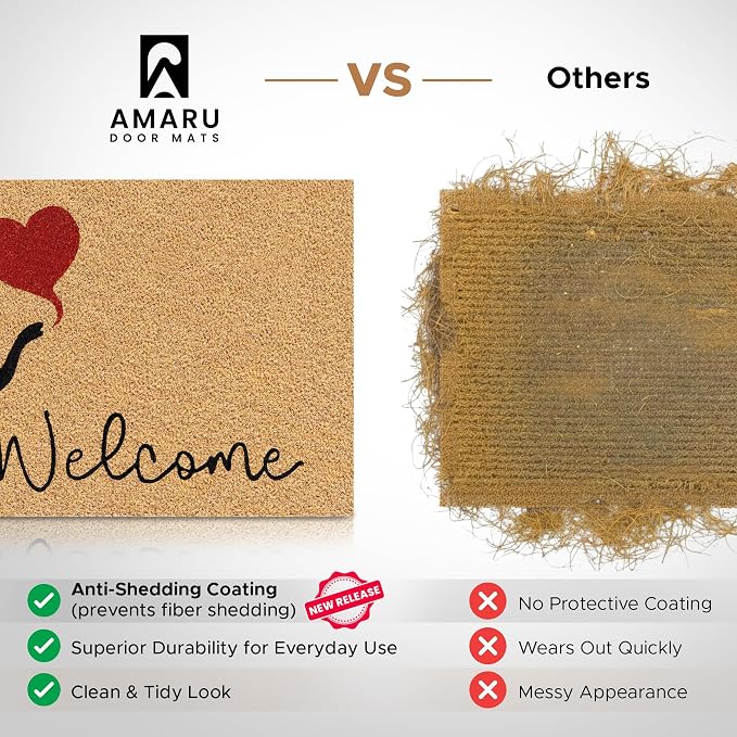 Coir Welcome Mat, 17 x 29 in | 100% Natural Coir, Anti-Shedding, Durable PVC - Image 3