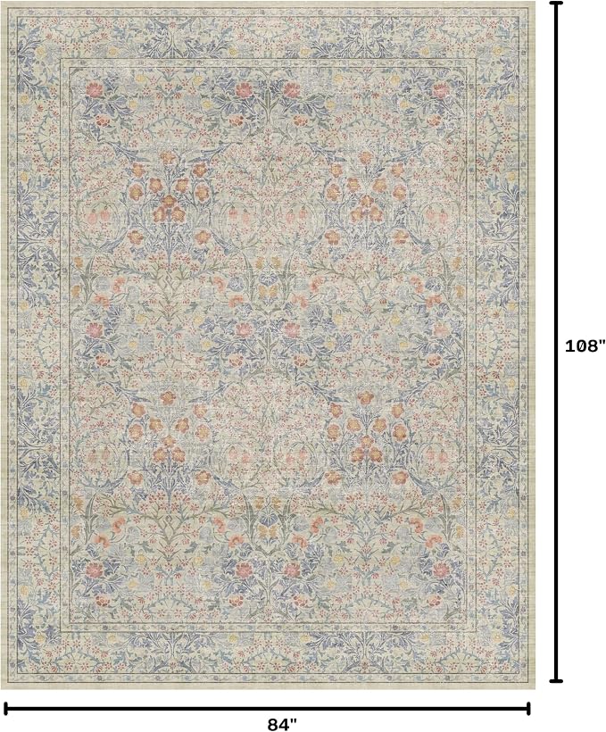 Washable Dining Room Rugs, 7x9 Area Rug - Image 2