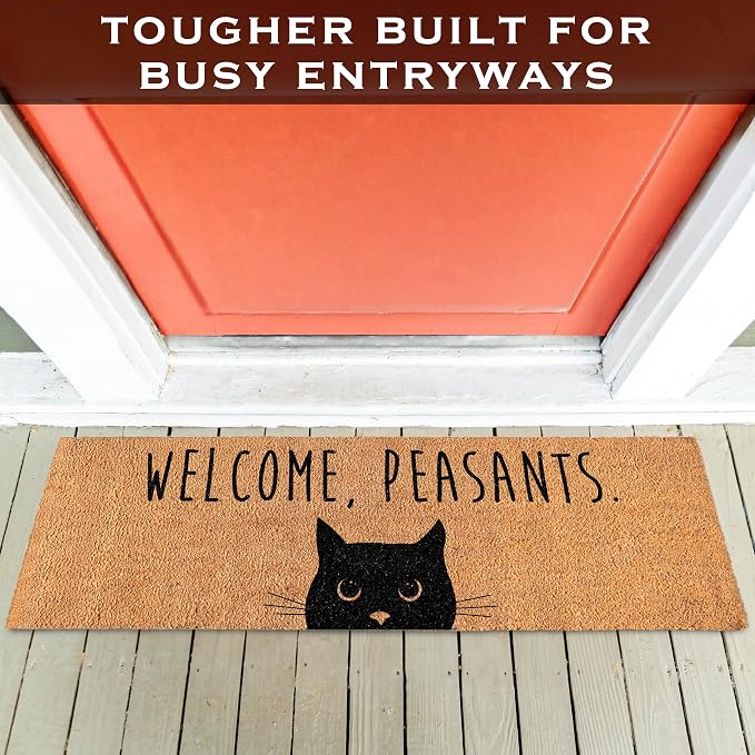 Welcome Peasants Cat Doormat 50x15 Inch, Long - Image 3