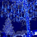 Kwaiffeo Blue Icicle Lights for Outside, Waterproof 40 Tubes LED Meteor Shower Lights for Christmas Halloween Decor Yard Lawn, Equivalent to 5 Sets of 8-Tubes