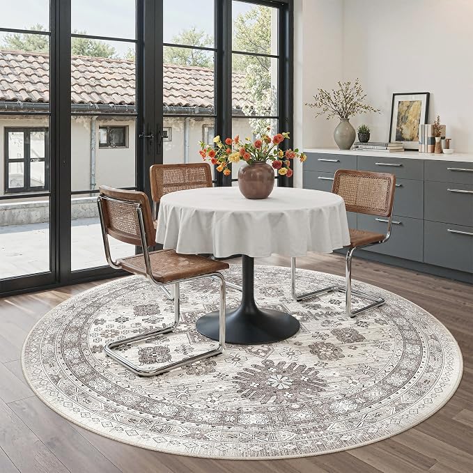 Round Rug 6ft, Circle Rug for Dining Room Table, Dining Room, Nursery Room - Image 8