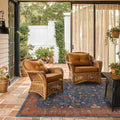 Navy Blue Area Rug 5x7 Living Room Rug by HazoHaus
