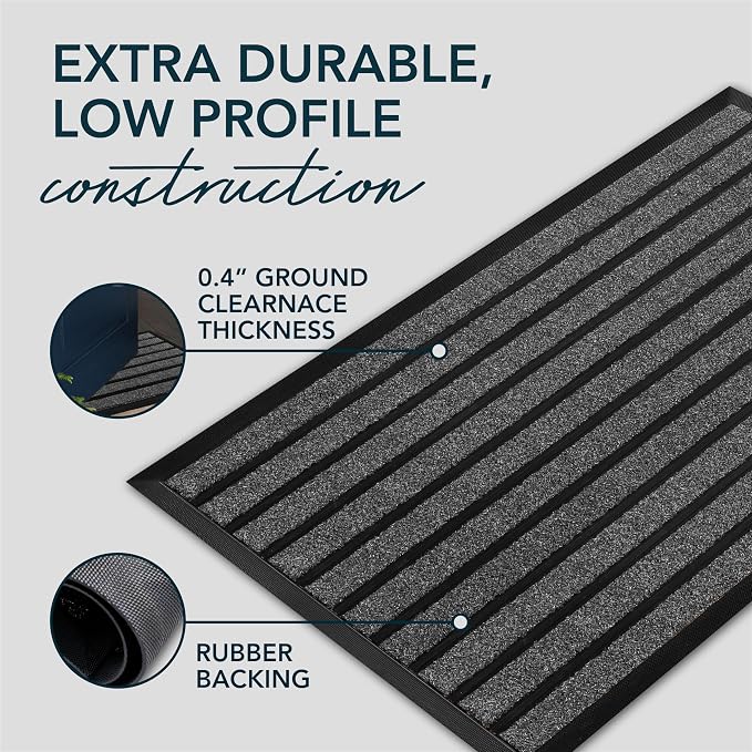 ubdyo Extra Durable Door Mat Outside Entrance | Dirt Trapping, Non-Slip Backing - Image 4