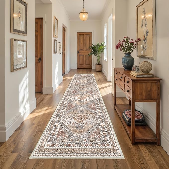 Runners for Hallway 12ft, Non-Slip Long Bathroom Rugs, Living Room, Soft by Restydon