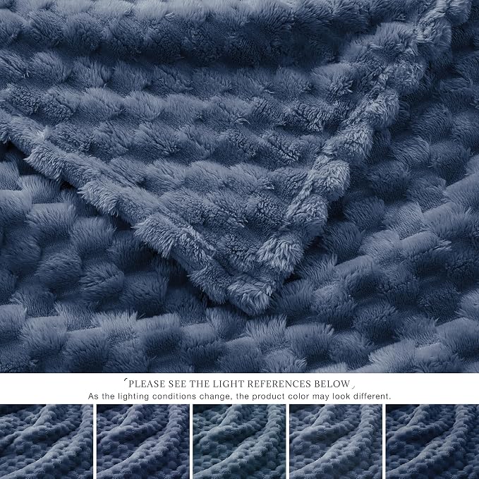EXQ Home Gentle Soft Fleece Throw Blanket – Cozy Lightweight 3D Imitation - Image 7