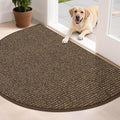 BEQHAUSE Dirt Trapper Door Mat 32" x 48" Half Circle Non Slip Rugs, Absorbent by BEQHAUSE