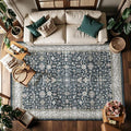 Ashen Area Rug 5x7 for Living Room Bedroom | Low Pile; Non Slip;Machine by WelcometoBabovid