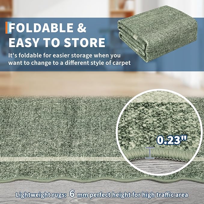 GarveeHome Scalloped Area Rug 4x6 - Image 6