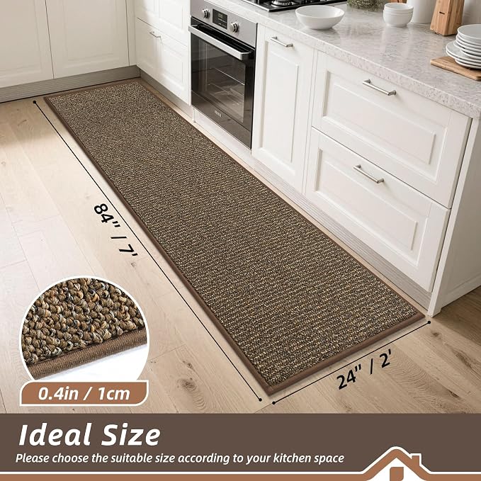 BEQHAUSE Kitchen Runner Rugs 24"x84", Kitchen Mats - Image 2