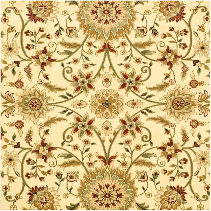 SAFAVIEH Lyndhurst Collection 8' Round Ivory/Red LNH212K Traditional Oriental - Image 5
