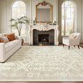 Soalmost 8x12 Area Rugs Large Washable Living Room Rug Non-Slip Beige/Brown | by Soalmost