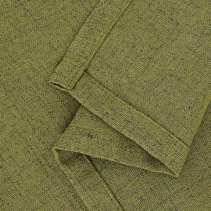YoungsTex Olive Green Linen Curtains 63 Inches Length - Image 9