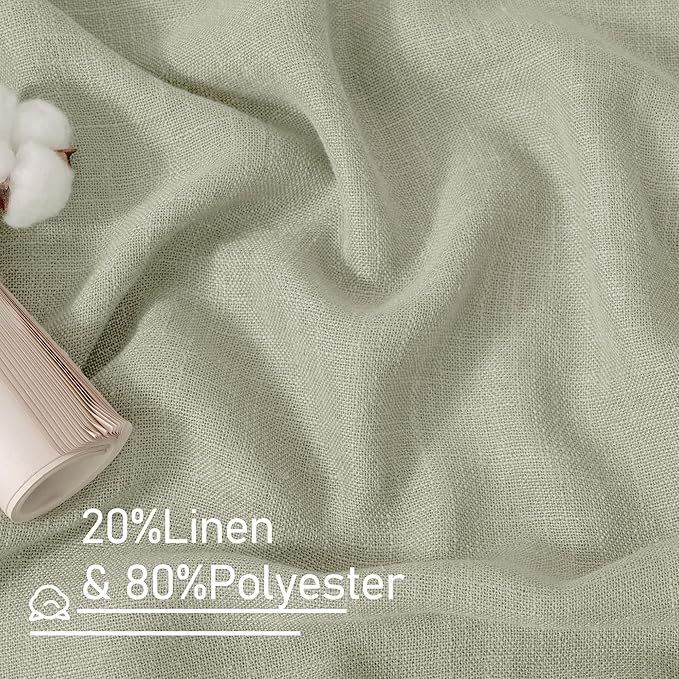 95 Inches Long Sheer Linen Curtains - Image 3