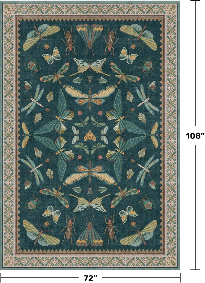 Oriental Blue and Green Area Rugs - Image 2