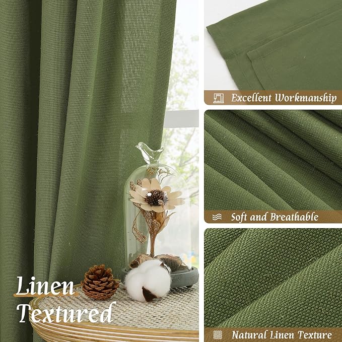 Light Filtering Linen Curtains 84 inch - Image 7