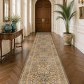 Brown 2'6" x 10' Hallway Runner Rug Non Slip by HazoHaus