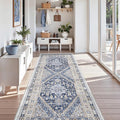 3x8 Runner Rug Non Slip, Washable Hallway Runner Rug, Nursery Room, Soft Runner by Zesthome
