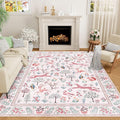 DUKINO 6x9 Area Rug, Washable Animal Living Room Rug Non Slip, Low Pile by DUKINO