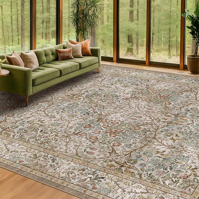 Washable 9x12 Living Room Rug by HazoHaus