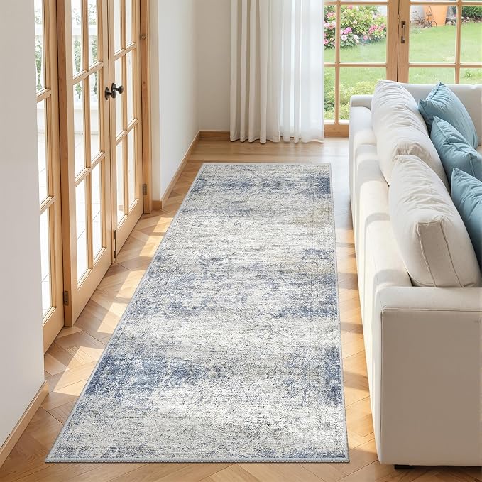 3x8 Runner Rug Non Slip, Washable Hallway Runner Rug, Nursery Room, Soft Runner - Image 3
