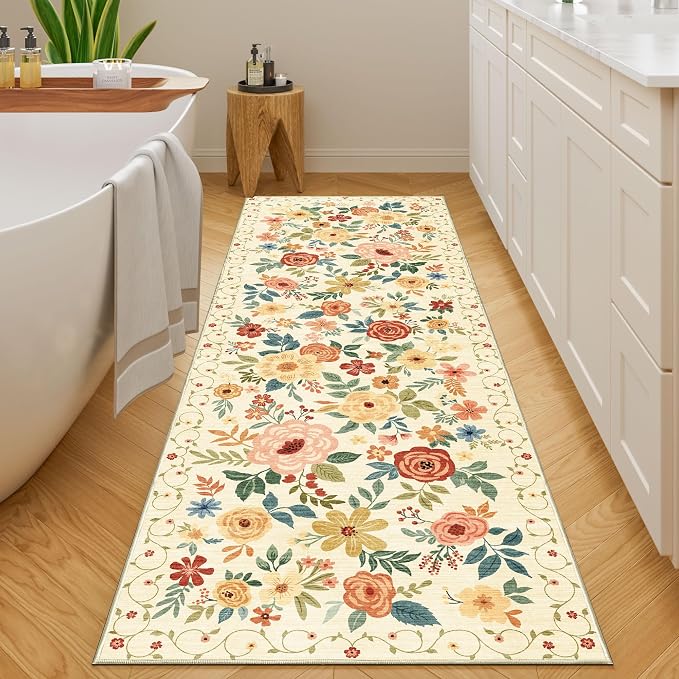 DUKINO 2x10 Runner Rug, Washable Kitchen Runner Rug Non Slip, Low Pile - Image 3