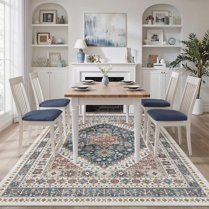 5x7 Area Rugs for Living Room, Large Washable Rug, Dining Room, Low Pile - Image 8