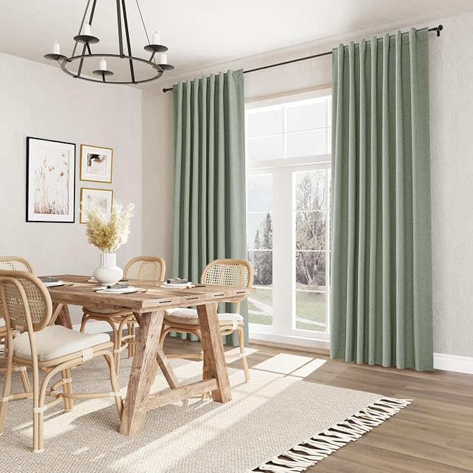 100% Blackout Curtains 90 Inch Length 2 Panels Set - Image 8