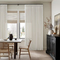 Pleated Linen Cream Light Filter Sheer Boho Curtains 112 Inches Length 50W | by Twodrapes