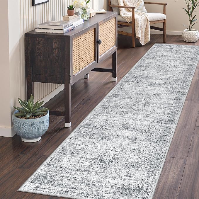 2'6 x 8' Runner Rug Non Slip, Washable Kitchen Rugs, Nursery Room, Soft Runner - Image 3