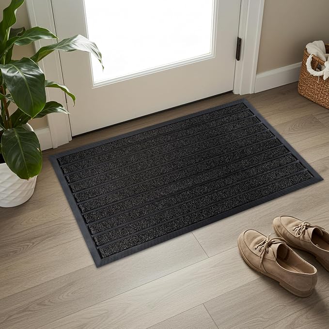 ubdyo Extra Durable Door Mat Outside Entrance | Dirt Trapping, Non-Slip Backing by UBDYO