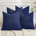 Set of 4 Soft Textured Decorative Throw Pillow Covers 24x24 Inch Cozy Farmhouse by Cozoomy