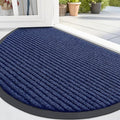OLANLY Half Circle Front Door Mat 47x34, Waterproof Heavy-Duty Doormat | Blue by OLANLY