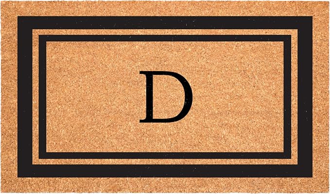 Calloway Mills 152962436D Black Border 24" x 36" Monogram Doormat by Callowaymills