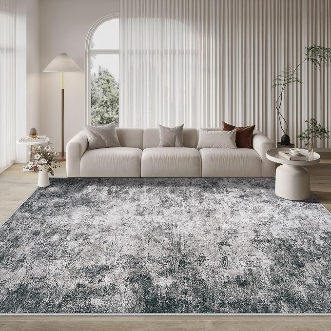 Aelenmu 10x14 Area Rugs for Living Room Dining Room Washable Black | Soft - Image 3