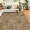 Washable Brown Oriental 5x8 Area Rug by HazoHaus