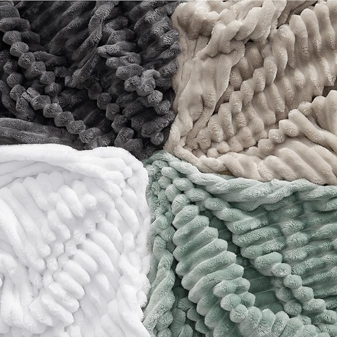 Bedsure GentleSoft White Full Blanket for Bed - Cozy Soft Blankets for Women, Cute Large Throws for Girls, 84x90 Inches