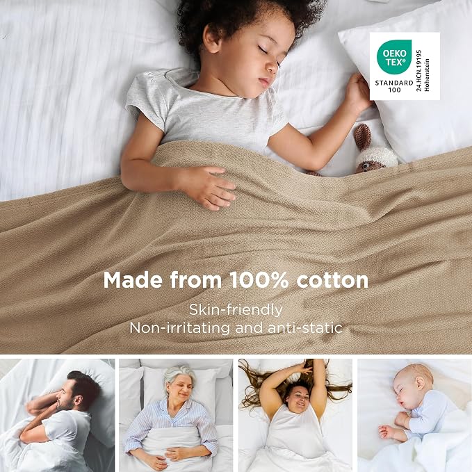 Bedsure GentleSoft 100% Cotton Large Blanket Oversized King - Image 2