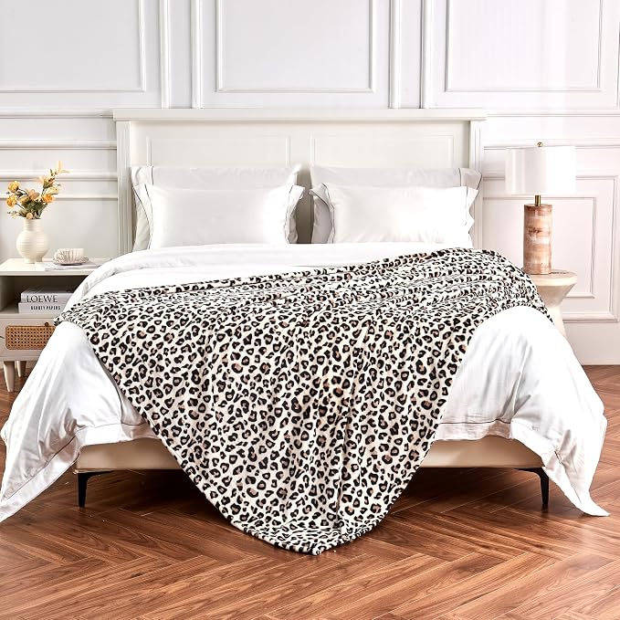Edenleaf Leopard Print Blanket Fleece Throw - Image 5