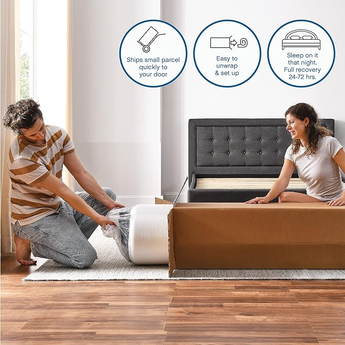 Cool Gel Chill 14 Inch Medium Firm Memory Foam Mattress Twin XL Size, with Bonus Cool Gel Memory Foam Bed Pillow, 14" with Pressure Relief, CertiPUR-US Certified, Cooling Twin XL Mattress in a Box