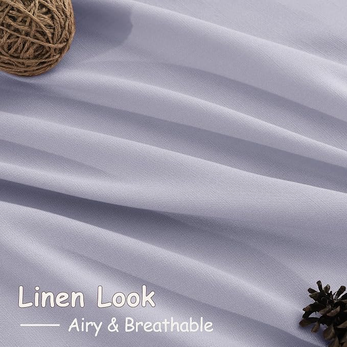 Lavender Purple Linen Curtains 102 Inches Long - Image 4