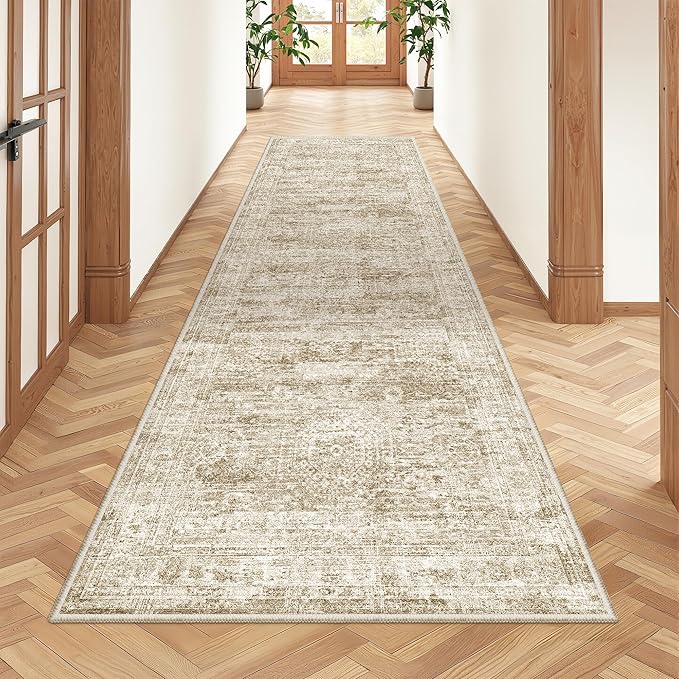 2x7 Runner Rug Non Slip, Washable Hallway Runner Rug, Nursery Room, Soft Runner by Restydon
