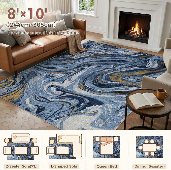 DMOYEST 8x10 Area Rug for Living Room - Image 3