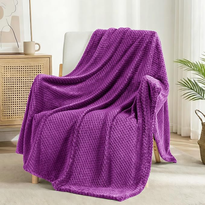 Exclusivo Mezcla Large Waffle Fleece Throw Blanket by ExclusivoMezcla