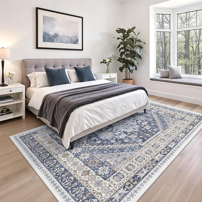 5x7 Area Rugs for Living Room, Large Washable Rug, Dining Room, Low Pile - Image 9