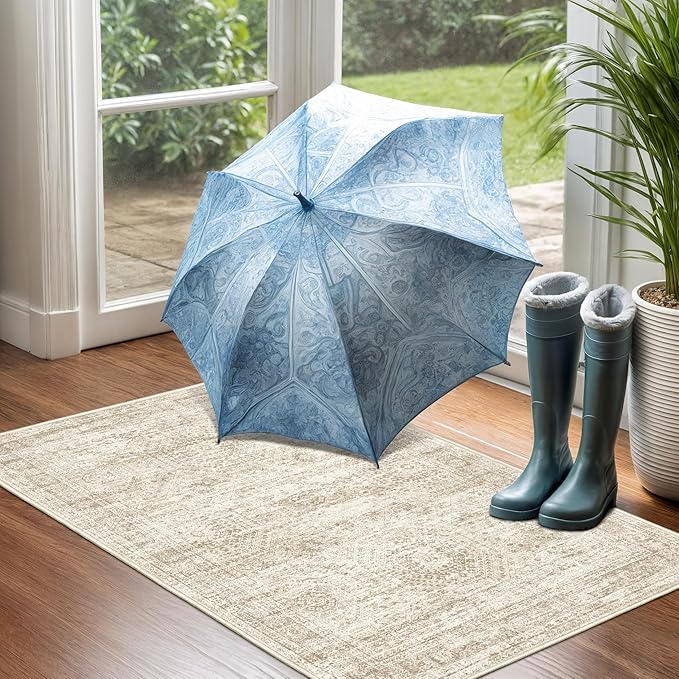 2x3 Rug Non Slip, Small Washable Entryway Rug, Runner - Image 5