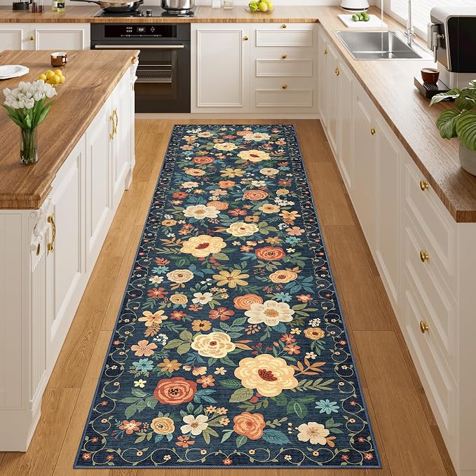 DUKINO 2.6x10 Hallway Runner Rug Washable Kitchen Rugs Non Slip, Low Pile - Image 5